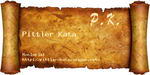 Pittler Kata névjegykártya